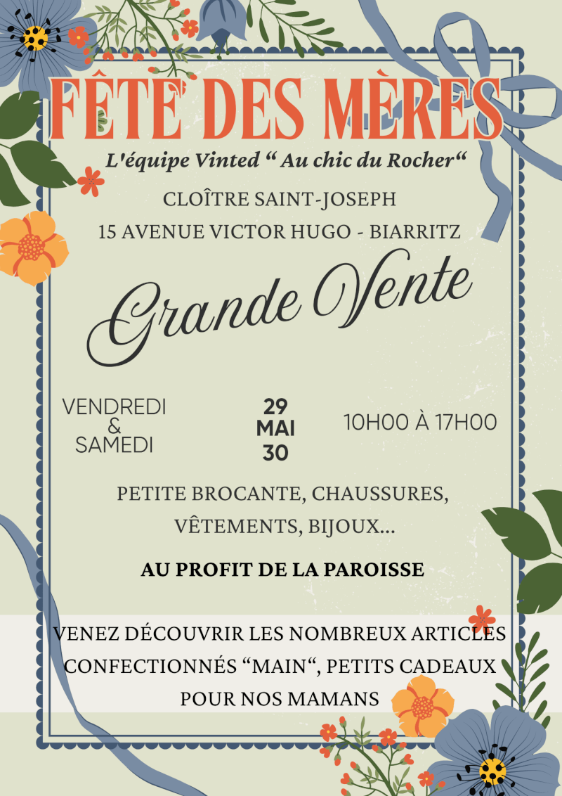 Vente Fête des Mères
