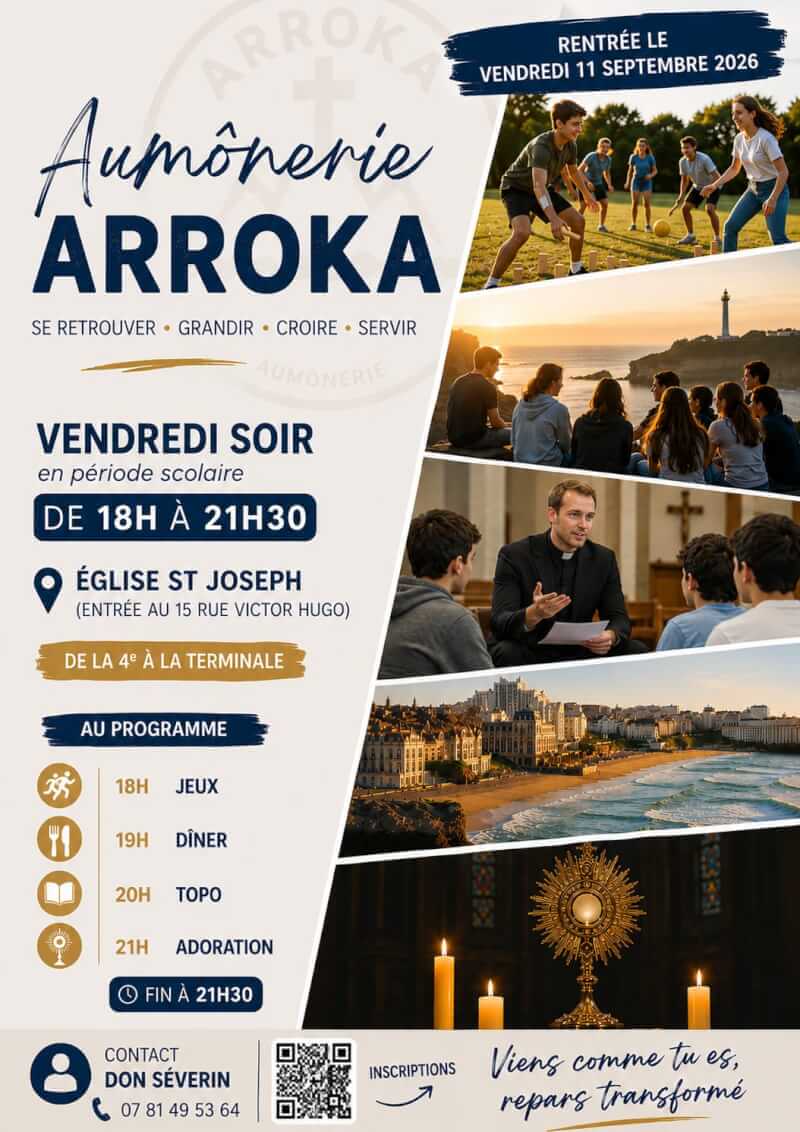 Rentrée de l'Aumônerie le vendredi 11 septembre