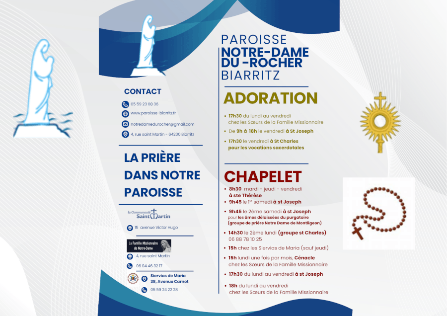 Prier ensemble dans la paroisse Notre dame du Rocher